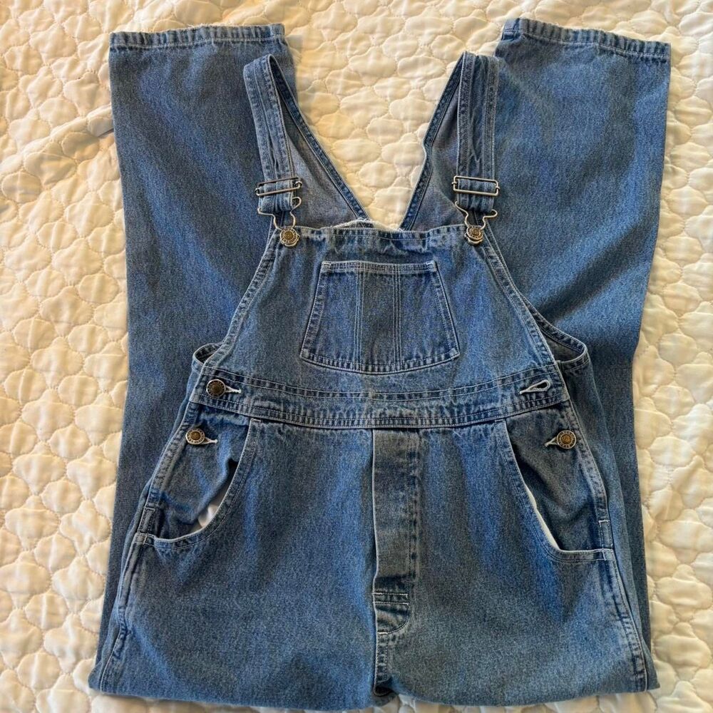 L.L. Bean Vintage Kid's Denim Bib Overalls Size M
